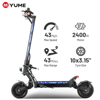 HKM-967379 Dual Motor Electric Scooter for Adults, 10 Inch Fat Tire, Foldable, 70 km Range, 15 mph Max Speed, Hydraulic Brake, Waterproof