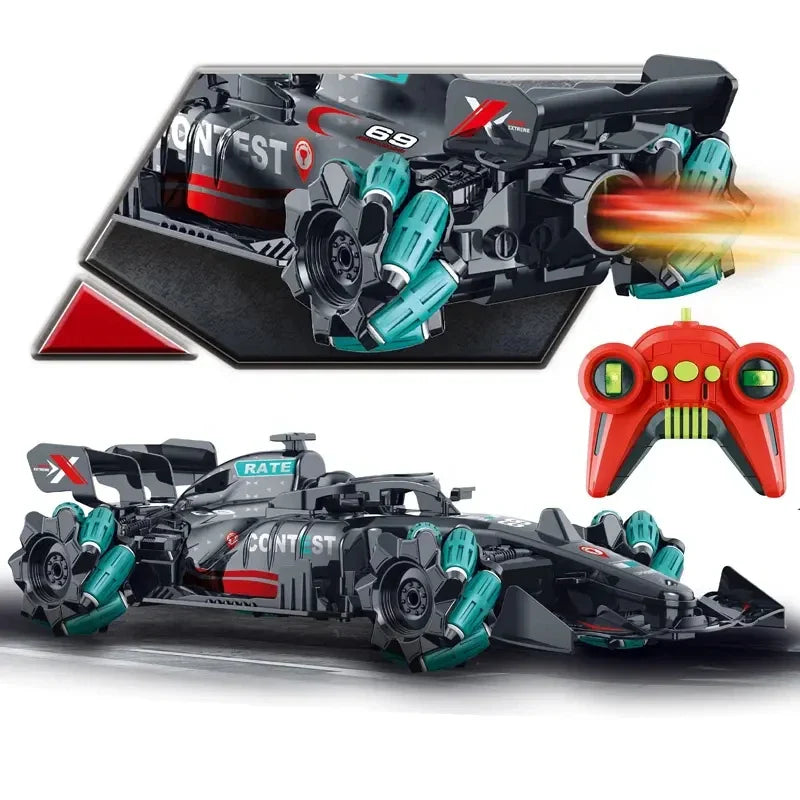HKM-967443 1/16 Spray Drift Remote Control Racing Car for Kids - High Speed Electric Indoor/Outdoor Toy, Ready-to-Go