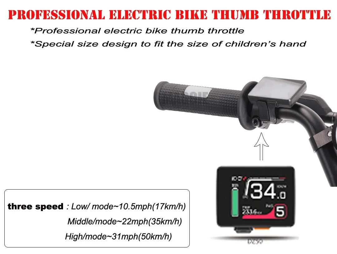 HKM-967443 24 Inch 48V 10.5Ah 1500W Electric Mountain Bike for Kids and Teenagers, Max Speed 50km/h, Aluminum Frame