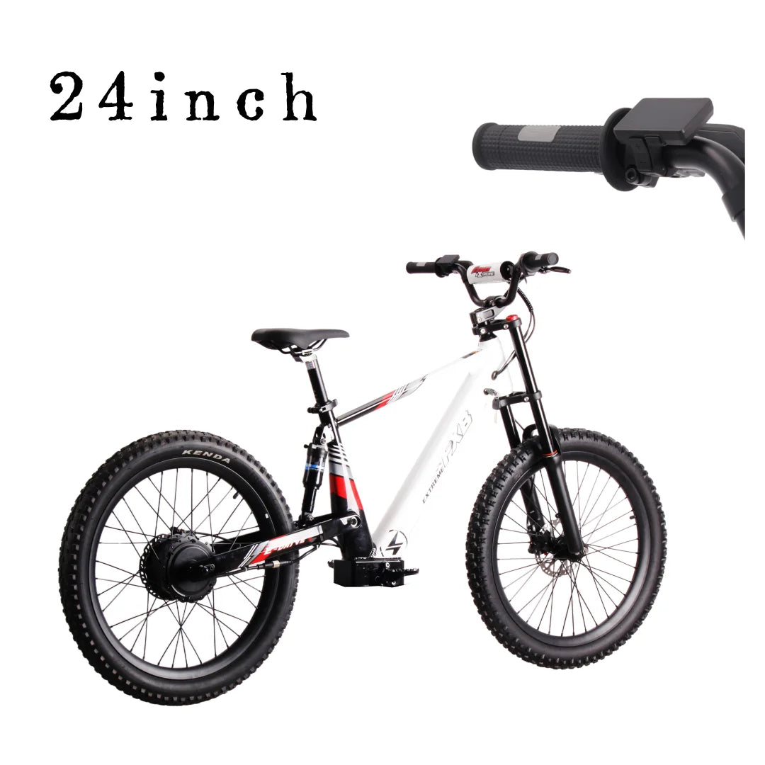 HKM-967443 24 Inch 48V 10.5Ah 1500W Electric Mountain Bike for Kids and Teenagers, Max Speed 50km/h, Aluminum Frame