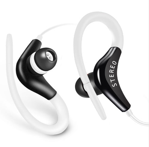 HKM-967507 Super Bass Earhook Headphones with Microphone for Sports and Mobile Devices