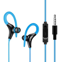 HKM-967507 Super Bass Earhook Headphones with Microphone for Sports and Mobile Devices