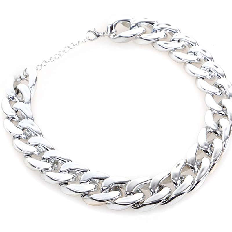 HKM-9675325 Gold Chain Buckle Collar for Small and Medium Dogs - Twisted Design, Adjustable Size, Pet Necklace