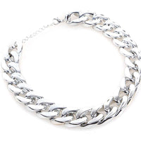 HKM-9675325 Gold Chain Buckle Collar for Small and Medium Dogs - Twisted Design, Adjustable Size, Pet Necklace