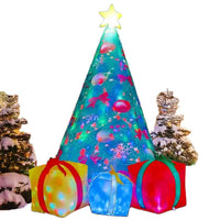 HKM-967635 7 Ft Inflatable Christmas Tree for Festive Holiday Decoration, Eco-Friendly PVC Material