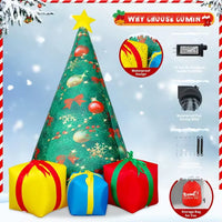 HKM-967635 7 Ft Inflatable Christmas Tree for Festive Holiday Decoration, Eco-Friendly PVC Material