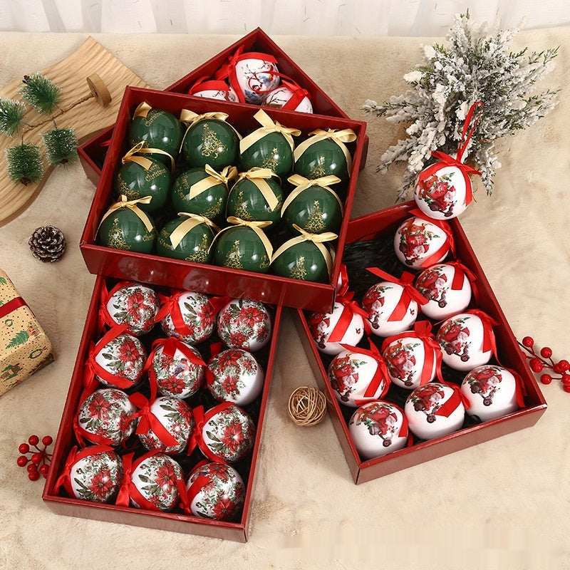 HKM-967635 Exquisite Modern Art Christmas Tree Ornaments - 8cm Foam Balls (Various Styles)