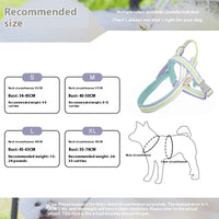HKM-9676605 Portable Pet Harness with Hand Holding Rope - Available in Sea Salt Yellow, Fumigated Purple, Cream Powder, Coral Orange