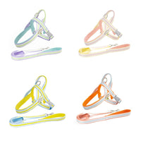 HKM-9676605 Portable Pet Harness with Hand Holding Rope - Available in Sea Salt Yellow, Fumigated Purple, Cream Powder, Coral Orange