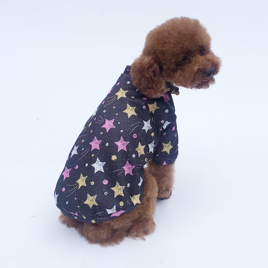 HKM-967699 Cozy Cotton Fleece Sweater for Pets in Blue and Black