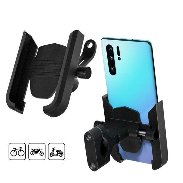 HKM-967891 Adjustable Shockproof Mobile Phone Holder for Handlebar and Mirror - Compatible with 4-6.5 Inch Screens