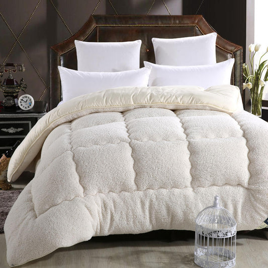 HKM-967955 Goose Down-Filled Cashmere Blanket in White, Beige, or Gray - Multiple Sizes Available