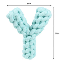 HKM-9680573 Durable Y-shaped Dog Toy for Dental Health and Exercise, Cotton Rope Chew Toy