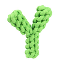 HKM-9680573 Durable Y-shaped Dog Toy for Dental Health and Exercise, Cotton Rope Chew Toy