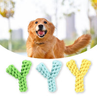HKM-9680573 Durable Y-shaped Dog Toy for Dental Health and Exercise, Cotton Rope Chew Toy
