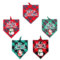 HKM-9680701 Christmas Dog Bandana Scarf - Cotton Pet Collar with Cute Holiday Designs