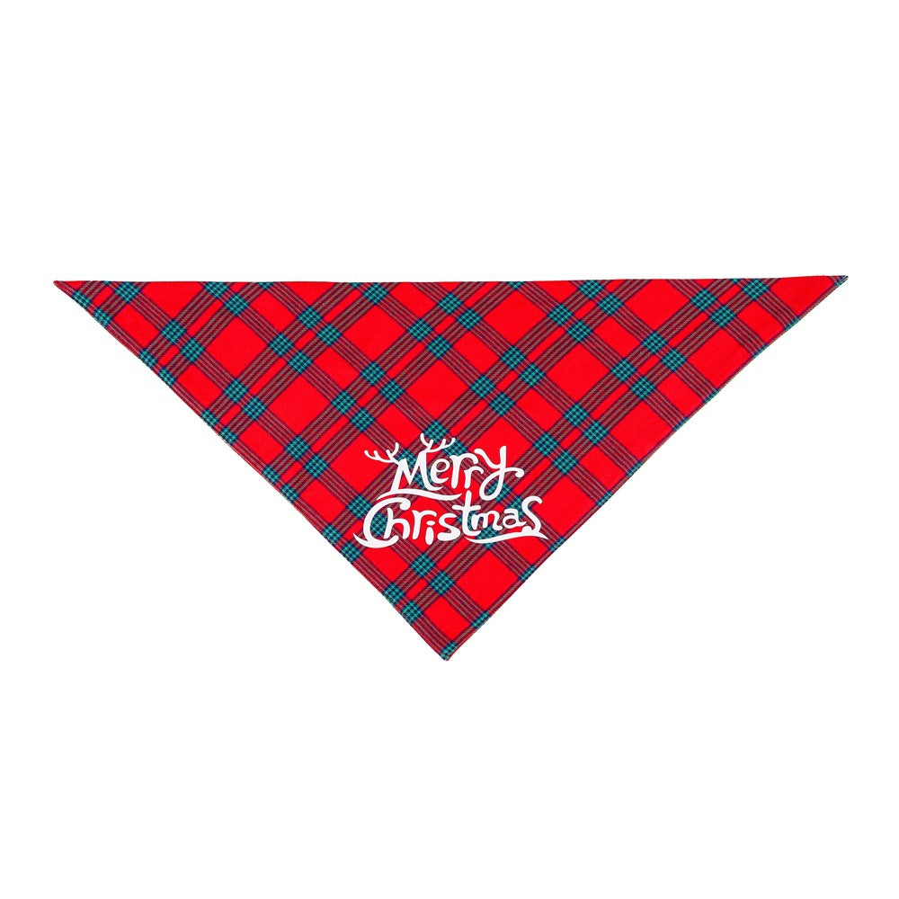 HKM-9680701 Christmas Dog Bandana Scarf - Cotton Pet Collar with Cute Holiday Designs