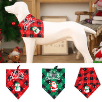 HKM-9680701 Christmas Dog Bandana Scarf - Cotton Pet Collar with Cute Holiday Designs