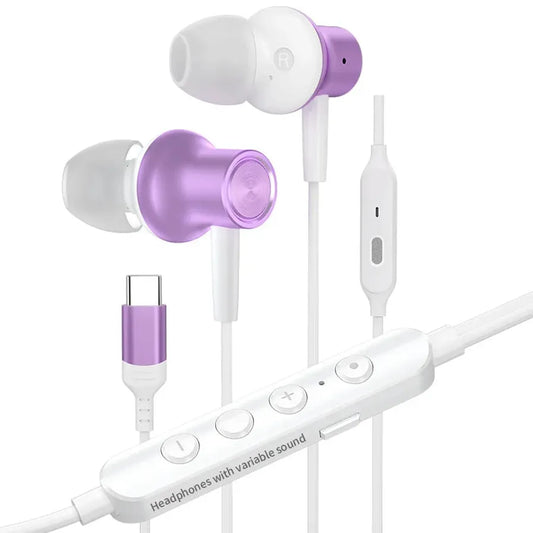 HKM-968083 Wired In-Ear Earphones for Music, Singing, and Gaming - Type C Connector
