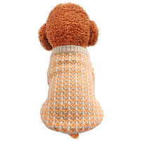 HKM-9681469 Cozy Orange Acrylic Dibi Bear Sweater for Pets - Sizes XS to XL