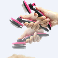 HKM-968275 Automatic Pet Grooming Comb with Stainless Steel Teeth for Dogs and Cats - Ergonomic Self-Cleaning Brush