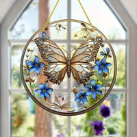 HKM-968275 Creative Butterfly Theme Acrylic Wall Hanging Painting - Modern Art Decor