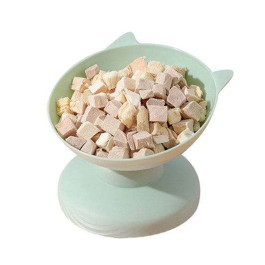 HKM-9683261 Elevated Double Pet Bowl for Cats and Dogs - Ergonomic Design, Various Colors
