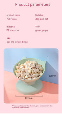 HKM-9683261 Elevated Double Pet Bowl for Cats and Dogs - Ergonomic Design, Various Colors