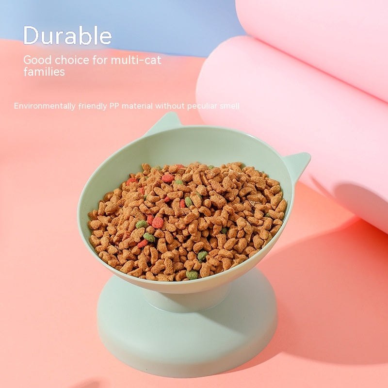 HKM-9683261 Elevated Double Pet Bowl for Cats and Dogs - Ergonomic Design, Various Colors