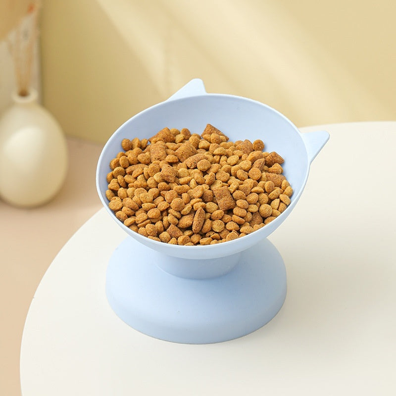HKM-9683261 Elevated Double Pet Bowl for Cats and Dogs - Ergonomic Design, Various Colors