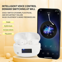 HKM-968339 AI-Driven TWS Bluetooth Headset with Voice Control and LED Display for Home Use