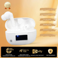 HKM-968339 AI-Driven TWS Bluetooth Headset with Voice Control and LED Display for Home Use