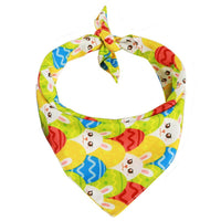 HKM-968403 Easter Bunny and Egg Scarf Pet Accessory for Dogs and Cats ¨C Multi-Pattern Saliva Towel