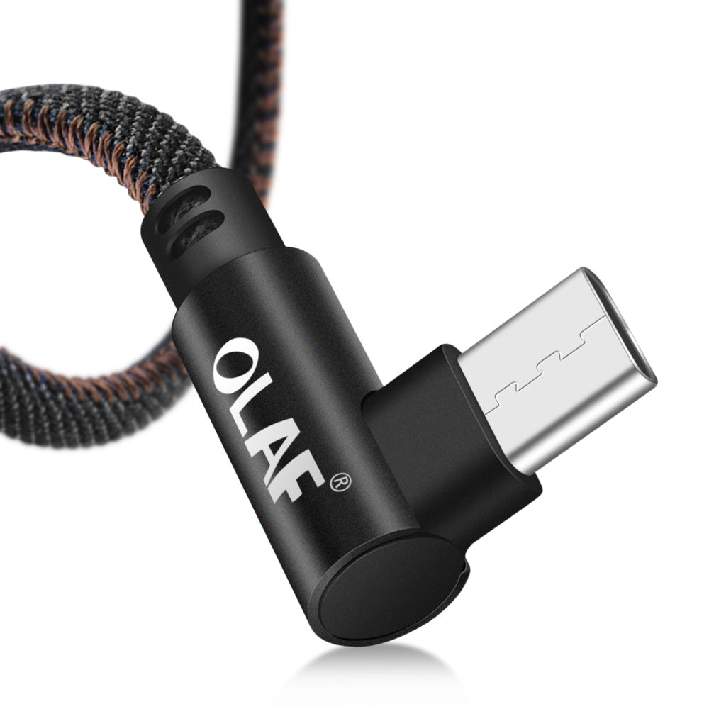 HKM-968403 Fast Charging USB Cable with Pure Copper Wire Core and Durable Denim Design