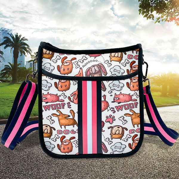 HKM-9685309 Neoprene Pet Walking Messenger Bag - Soft, Stylish, 15L Capacity, Multiple Colors Available