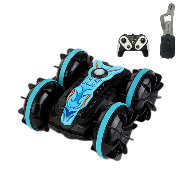 HKM-968595 Amphibious 2.4G 4x4 RC Stunt Car with Dual-Sided Driving and 360° Gesture Control for Kids