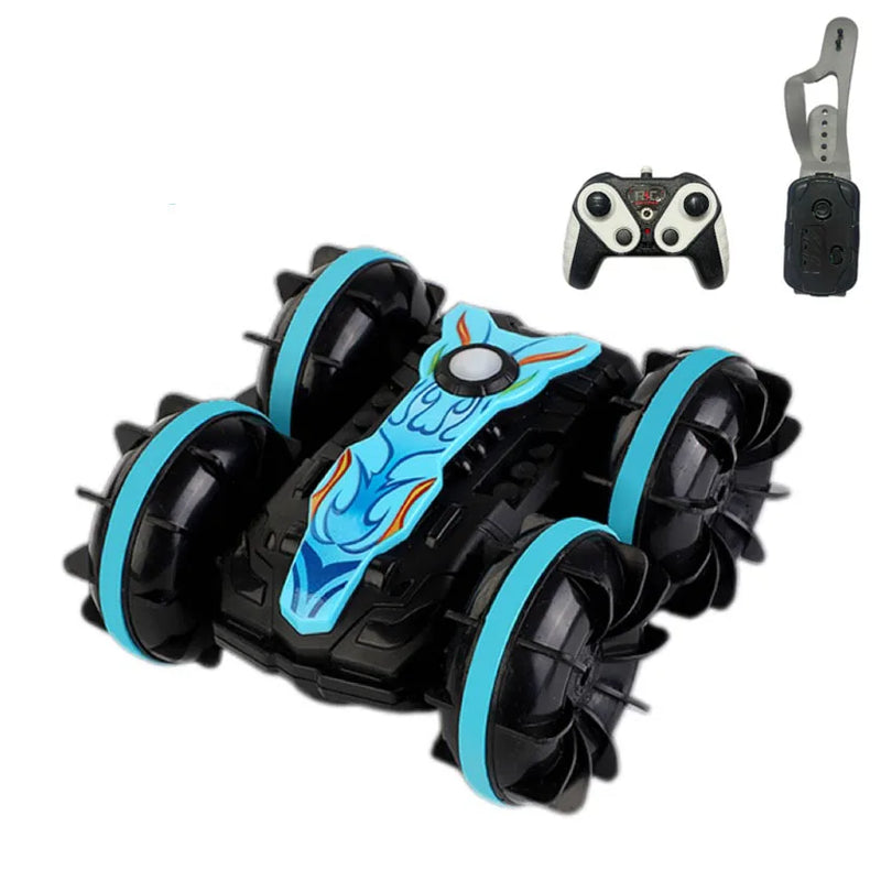 HKM-968595 Amphibious 2.4G 4x4 RC Stunt Car with Dual-Sided Driving and 360° Gesture Control for Kids