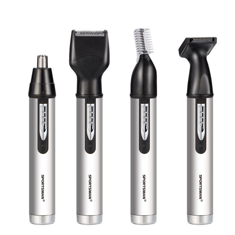 HKM-968595 Men's Electric Nose Hair Trimmer with USB Charging, Multi-Functional Grooming Kit for Eyebrow, Sideburns, and Nose Hair