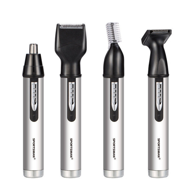 HKM-968595 Men's Electric Nose Hair Trimmer with USB Charging, Multi-Functional Grooming Kit for Eyebrow, Sideburns, and Nose Hair