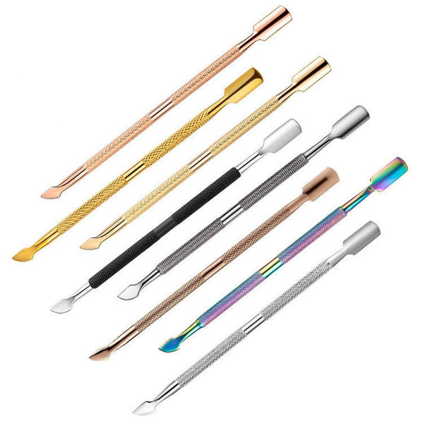 HKM-968659 Stainless Steel Cuticle Push and Nail Care Tool Set with Double-Head Remover