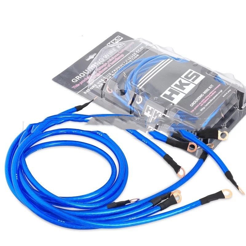 HKM-968723 Reinforced Negative Ground Wire Kit for Improved Engine Performance and Lighting Efficiency