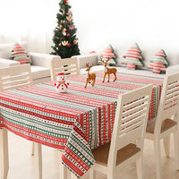 HKM-968787 Christmas-Themed Cotton and Linen Tablecloth for Rectangular and Round Tables