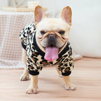 HKM-968787 Fluffy Bullfighting Jacket for Dogs - Casual Winter Clothing in Light Brown, Pink, Dark Coffee, and Cow Patterns