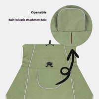 HKM-9688509 Waterproof Dog Shell Jacket - Dual-Use Trench Coat for Large Pets - Fleece-Lined Options Available