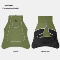 HKM-9688509 Waterproof Dog Shell Jacket - Dual-Use Trench Coat for Large Pets - Fleece-Lined Options Available