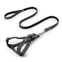 HKM-969043 Denim Seamed Pet Leash for Small to Medium Dogs, Available in Multiple Widths