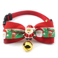HKM-9690813 Halloween and Christmas Cat Neck Strap with Colorful Bowknot Decor