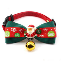 HKM-9690813 Halloween and Christmas Cat Neck Strap with Colorful Bowknot Decor