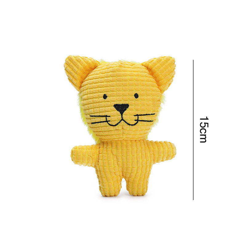HKM-9692093 Cute Animal Shape Plush Toy for Dogs and Cats, Squeaky and Bite Resistant Chew Toy, Easy to Clean Pet Accessory