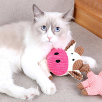 HKM-9692093 Cute Animal Shape Plush Toy for Dogs and Cats, Squeaky and Bite Resistant Chew Toy, Easy to Clean Pet Accessory